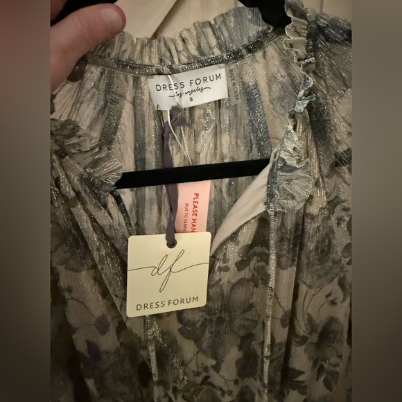 NWT Dress Forum Lurex Floral Dress - Picture 3 of 8